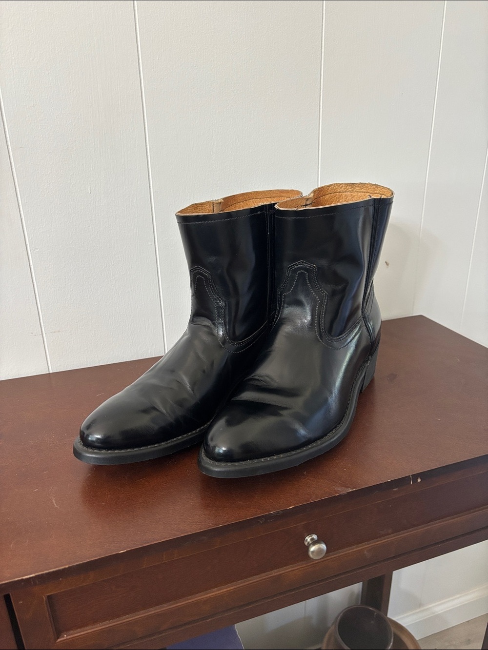 Bates Black Leather Ankle Boots